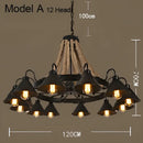 GobekUsa Industrial Hemp Rope Pendant Light with Iron Lampshade