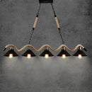GobekUsa Industrial Hemp Rope Pendant Light Chandelier LED for Home Restaurant Kitchen