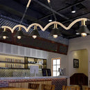 GobekUsa Industrial Hemp Rope Pendant Light Chandelier LED for Home Restaurant Kitchen