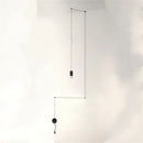 GobekUsa Industrial Iron Art LED Pendant Light - Black Minimalist Wall Lamp