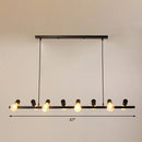GobekUsa Industrial Iron Ceiling Light: Black Naked Bulb Pendant Spotlight for Dining Room Island