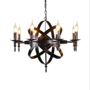 GobekUsa Industrial Iron Chandelier | Retro Globe Pendant Lighting for Living Room & Kitchen