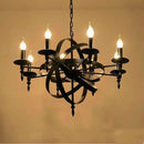 GobekUsa Industrial Iron Chandelier | Retro Globe Pendant Lighting for Living Room & Kitchen