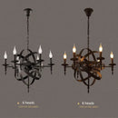 GobekUsa Industrial Iron Chandelier | Retro Globe Pendant Lighting for Living Room & Kitchen