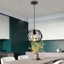 GobekUsa Industrial Iron Pendant Lights Modern Metal Cage E27 LED Hanging Lamp for Home & Restaurant