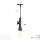 GobekUsa Iron Pipe Pendant Lights Holder Retro Loft Indoor Ceiling Hanging Lamp
