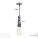 GobekUsa Iron Pipe Pendant Lights Holder Retro Loft Indoor Ceiling Hanging Lamp
