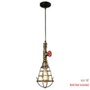 GobekUsa Iron Pipe Pendant Lights Holder Retro Loft Indoor Ceiling Hanging Lamp