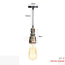 GobekUsa Iron Pipe Pendant Lights Holder Retro Loft Indoor Ceiling Hanging Lamp