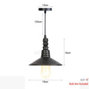 GobekUsa Iron Pipe Pendant Lights Holder Retro Loft Indoor Ceiling Hanging Lamp