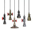 GobekUsa Iron Pipe Pendant Lights Holder Retro Loft Indoor Ceiling Hanging Lamp