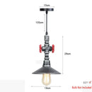 GobekUsa Iron Pipe Pendant Lights Holder Retro Loft Indoor Ceiling Hanging Lamp