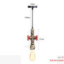 GobekUsa Iron Pipe Pendant Lights Holder Retro Loft Indoor Ceiling Hanging Lamp