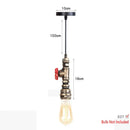 GobekUsa Iron Pipe Pendant Lights Holder Retro Loft Indoor Ceiling Hanging Lamp