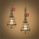GobekUsa Iron Pipe Pendant Lights Holder Retro Loft Indoor Ceiling Hanging Lamp