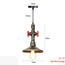 GobekUsa Iron Pipe Pendant Lights Holder Retro Loft Indoor Ceiling Hanging Lamp