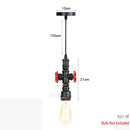 GobekUsa Iron Pipe Pendant Lights Holder Retro Loft Indoor Ceiling Hanging Lamp