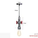 GobekUsa Iron Pipe Pendant Lights Holder Retro Loft Indoor Ceiling Hanging Lamp