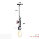 GobekUsa Iron Pipe Pendant Lights Holder Retro Loft Indoor Ceiling Hanging Lamp