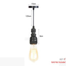 GobekUsa Iron Pipe Pendant Lights Holder Retro Loft Indoor Ceiling Hanging Lamp