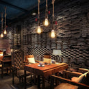 GobekUsa Iron Pipe Pendant Lamp Retro Loft Hanging Light
