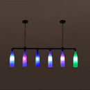 GobekUsa Industrial Iron Pipe Wine Bottle Pendant Light - Multi-Color Island Lamps