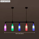 GobekUsa Industrial Iron Pipe Wine Bottle Pendant Light - Multi-Color Island Lamps