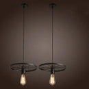 Industrial iron wheel chandelier black pendant light dining room by Decorbites
