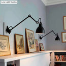 GobekUsa Modern Black/Gray Domed Wall Sconce Light with Adjustable Metallic Arm - 1 Head, 23.5"+8"/16"+8" Length
