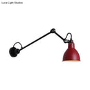 GobekUsa Modern Black/Gray Domed Wall Sconce Light with Adjustable Metallic Arm - 1 Head, 23.5"+8"/16"+8" Length