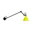 GobekUsa Modern Black/Gray Domed Wall Sconce Light with Adjustable Metallic Arm - 1 Head, 23.5"+8"/16"+8" Length