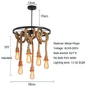 GobekUsa Industrial Loft Chandelier for Living Dining Room Restaurant Bar Café Kitchen