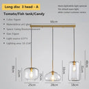 GobekUsa Industrial Loft Glass Pendant Light for Kitchen Restaurant Decor