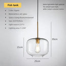 GobekUsa Industrial Loft Glass Pendant Light for Kitchen Restaurant Decor