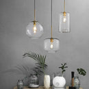 GobekUsa Industrial Loft Glass Pendant Light for Kitchen Restaurant Decor