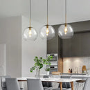 GobekUsa Industrial Loft Glass Pendant Light for Kitchen Restaurant Decor