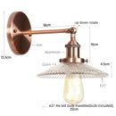 GobekUsa Industrial Loft LED Wall Light for Bedroom, Bathroom, Stairs - Plug In Iron Lamp