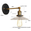 GobekUsa Industrial Loft LED Wall Light for Bedroom, Bathroom, Stairs - Plug In Iron Lamp