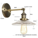 GobekUsa Industrial Loft LED Wall Light for Bedroom, Bathroom, Stairs - Plug In Iron Lamp
