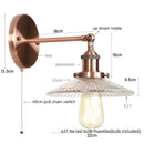 GobekUsa Industrial Loft LED Wall Light for Bedroom, Bathroom, Stairs - Plug In Iron Lamp