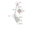 GobekUsa Adjustable Swing Long Arm LED Wall Lamp for Bedroom Study Living Room