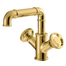 GobekUsa Black Brass Bathroom Faucets Dual Handle Water Mixer Tap