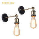GobekUsa Industrial Wall Sconce Set for Living Room Bedroom Aisle Lighting