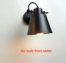 Industrial matte black iron loft edison wall light bedroom sconce by Decorbites