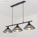 GobekUsa Industrial Mesh Pendant Light with 3 Black Lights for Living Room or Island