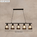 GobekUsa Industrial Metal Bar Chandelier: Black Birdcage Island Lighting Fixture