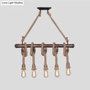 GobekUsa Industrial Metal Beige Chandelier Lighting Fixture for Linear Restaurant Island