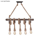 GobekUsa Industrial Metal Beige Chandelier Lighting Fixture for Linear Restaurant Island
