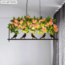 GobekUsa Industrial Metal Birdcage Flower Island Lamp: Black, 3/4 Heads, Hanging Ceiling Light for Restaurants