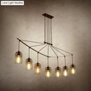 GobekUsa Industrial Metal Black Island Light Fixture with Mesh Bell Shades - 5/7-Head Hanging Ceiling Lamp